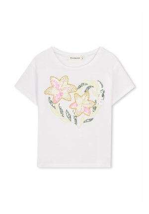 MET KORTE MOUWEN - T-shirt print - blanc