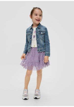 s.Oliver MIT RÜCKENPRINT UND STICKEREI - Jeansjacke - blau