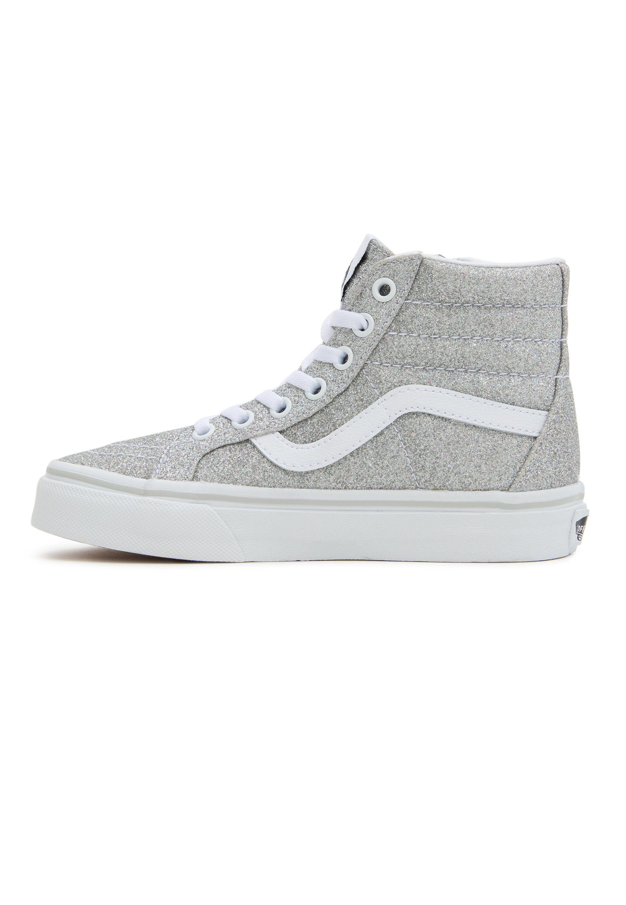 silver sparkle vans