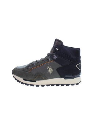 Sneakers high - dark green-black