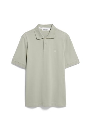 Polo shirt verde chiaro realizzata in cotone morbido. Presenta un colletto classico, maniche corte e un piccolo logo ricamato sul petto.