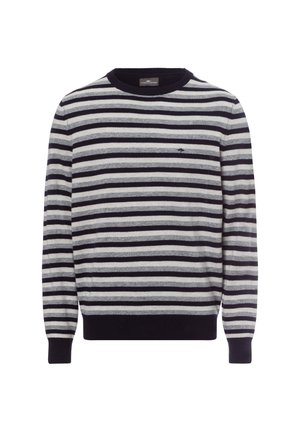 Strickpullover - grau marine
