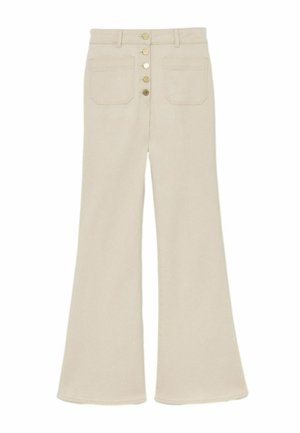 Reiss, PETITE FIT - CALI TWIN-POCKET BUTTON FLARED JEANS . - Vaqueros a campana - ecru