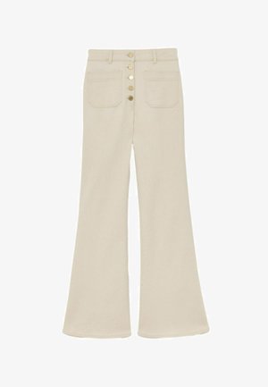 Reiss, PETITE FIT - CALI TWIN-POCKET BUTTON FLARED JEANS . - Trapezaste traperice - ecru