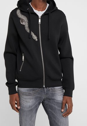 Felpa con zip - black