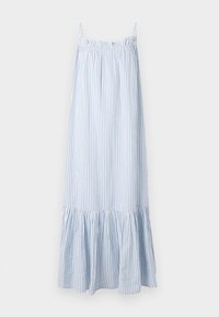 SEERSUCKER LONG STRAPPY DRESS - Maxi šaty - blue