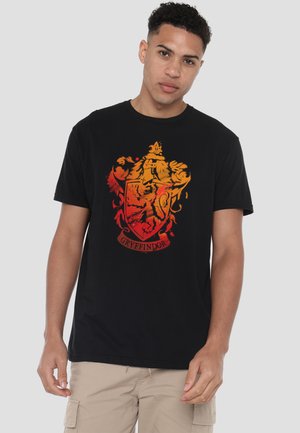 Cotton Soul, HARRY POTTER GRYFFINDOR STENCIL - Print T-shirt - black