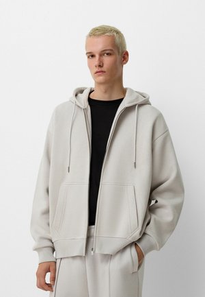 SET ZIP-UP SWEATSHIRT + WIDE LEG - Tracksuit - white