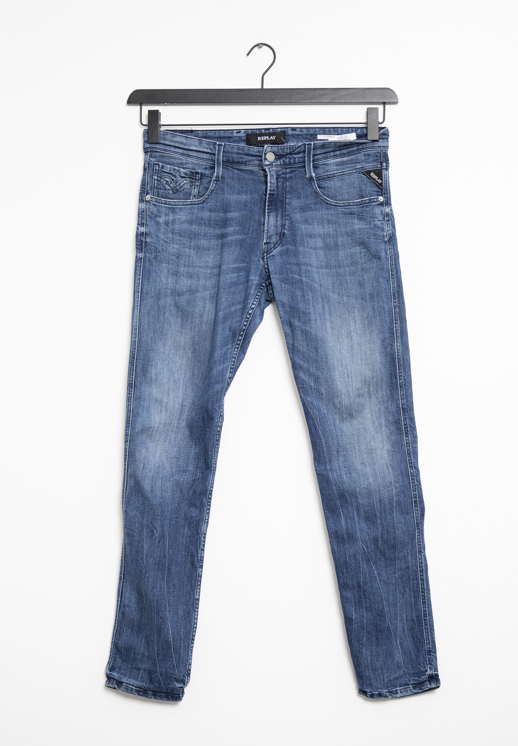 Jeans Slim Fit Jeans Uomo Replay Dark Blue 10 OZ Dark Indigo Power