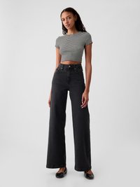 GAP STRIDE SAVILLE - Wide leg - washed black