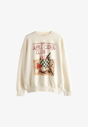 Next, PETITE FIT - AUTUMNAL APPLE CIDER GRAPHIC SWEATSHIRT - Sweatshirt - ecru