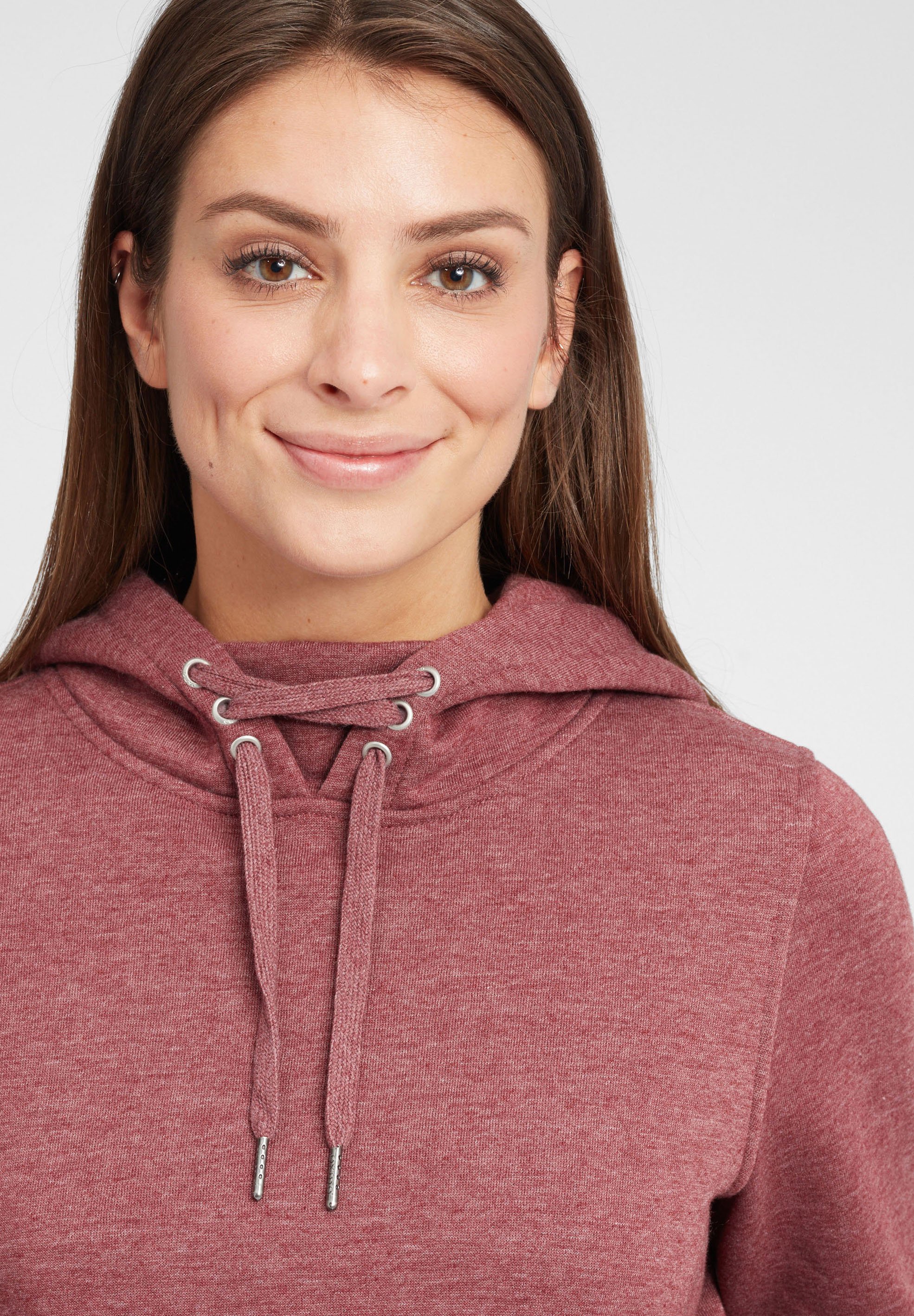 Oxmo OXOwena - Hoodie - wine red melange/lichtrood gemêleerd