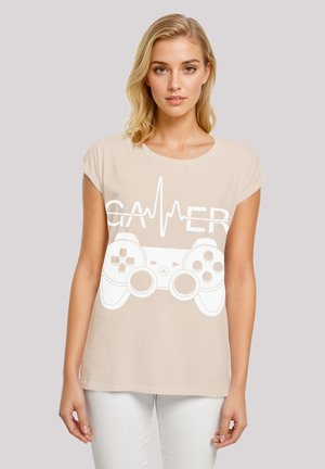GAMER HERZSCHLAG - Print T-shirt - whitesand