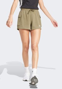 adidas Sportswear SL FT SHO - Šortky - olive strata   white