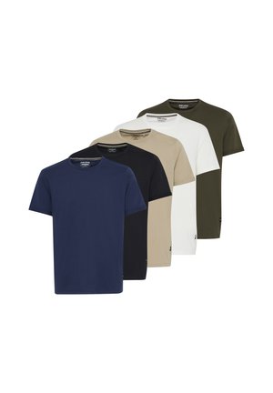 Blend BHTEE 5 PACK - T-Shirt basic - dresblcrockwhieforestblack