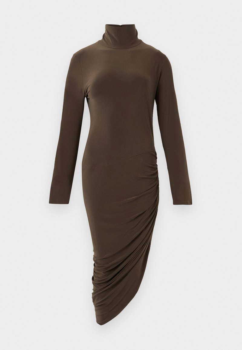 Norma Kamali Jerseyjurk donkerbruin