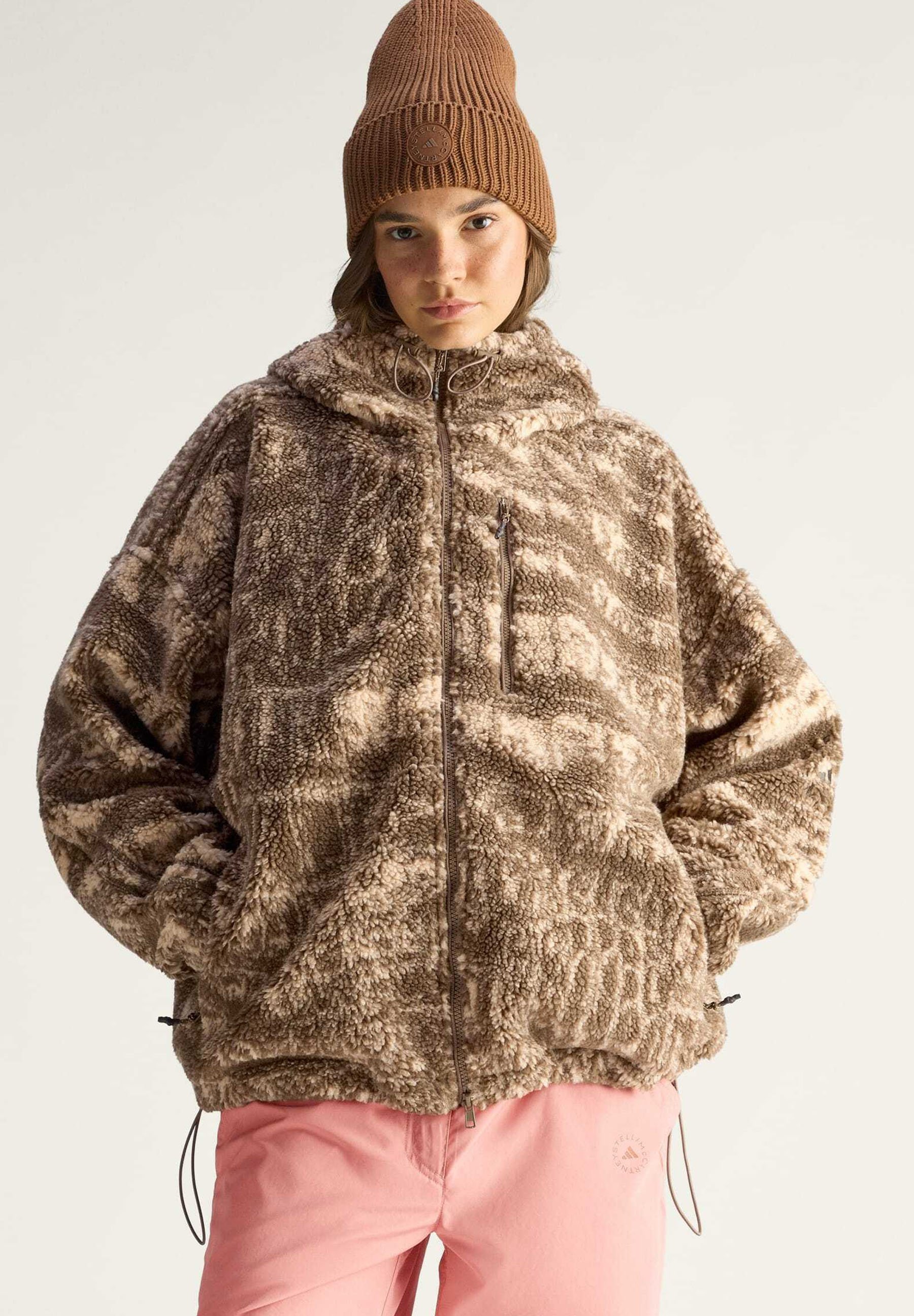 adidas by Stella McCartney Fleece jacket - brown brown moss/brown