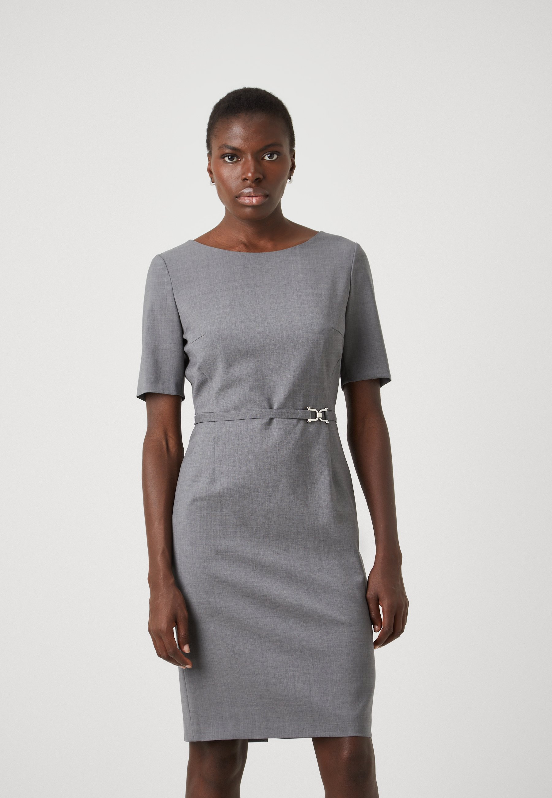 boss silver dress She's A Boss Maxi Dress Grey
