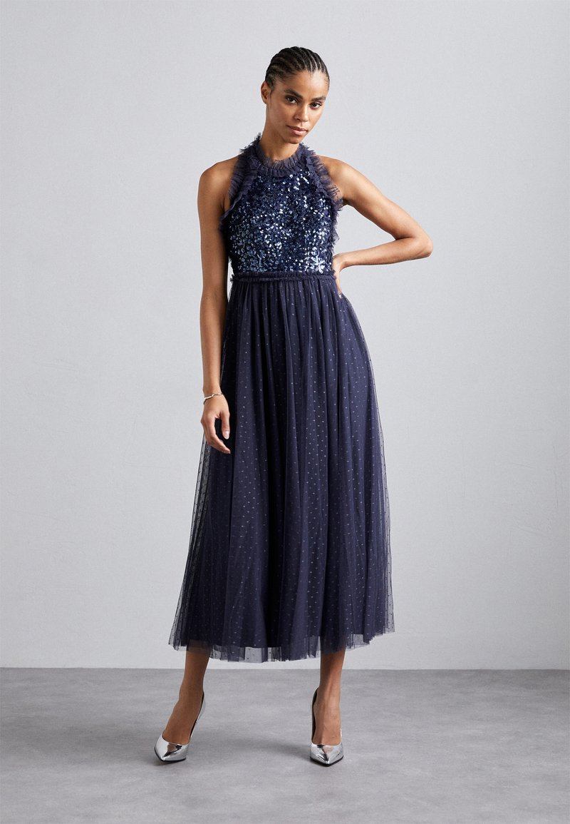 bridesmaid tulle dresses uk BABARONI Tulle Dusty Rose Bridesmaid Dresses A-line V-neck Floor-length  Sleeveless  BABARONI UK