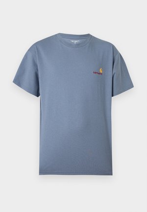 Carhartt WIP, AMERICAN SCRIPT - Βασικό μπλουζάκι - shady blue