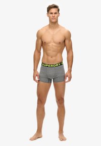 Superdry & Co 3ER PACK - LOGOBUND  - Calzoncillos - ath grey feeder blk stripe blk