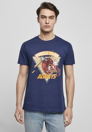 HUSTLE HARD ALWAYS - T-shirt con stampa - light navy