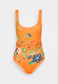 FLORES BELTED ONE PIECE - Ujumistrikoo - tangerine