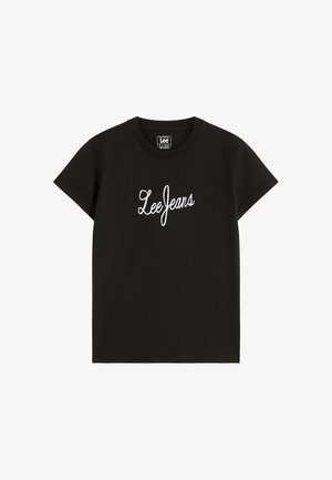Lee, SHORT SLEEVE LEE JEANS TSHIRT FOR WOMENS - REGULAR FIT . - T-shirt print - black