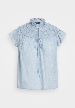 Polo Ralph Lauren FLORAL COTTON VOILE BLOUSE - Blusa - light blue