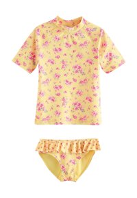 Next - SET REGULAR FIT - Ujumistrikoo - pink yellow ditsy Väikepilt 1