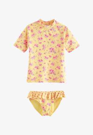 Next SET REGULAR FIT - Badeanzug - pink yellow ditsy