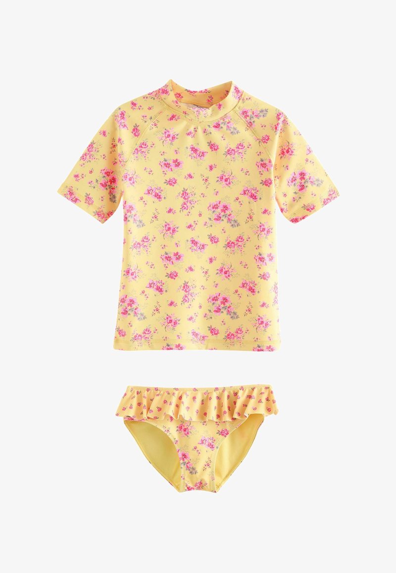 Next SET REGULAR FIT - Badedragt - pink yellow ditsy