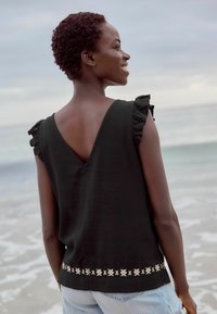 Next RUFFLE SLEEVE - REGULAR FIT - Blūze - black embroidery