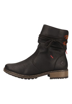 Schnürstiefelette - black