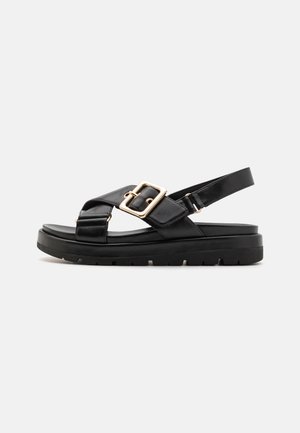 Sandali con plateau - black