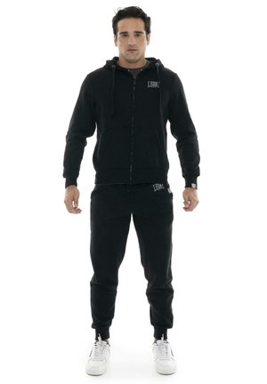 LEONE 1947, TRACKSUIT SET - Survêtement - black-light grey solid