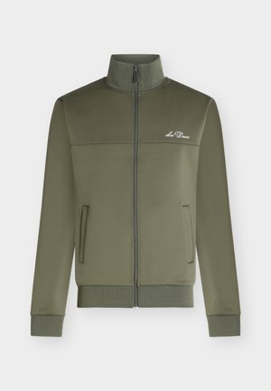 Les Deux, SIGNATURE TRACK JACKET - Φούτερ με φερμουάρ - olive night