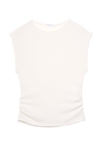 TEXTURED SLEEVE WITH GATHERING  - Toppi - white