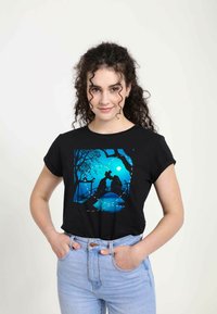 Henry Tiger DISNEY LADY AND THE TRAMP SILHOUETTE LOVE - Triko s potiskem - black