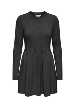 Stickad klänning - dark grey