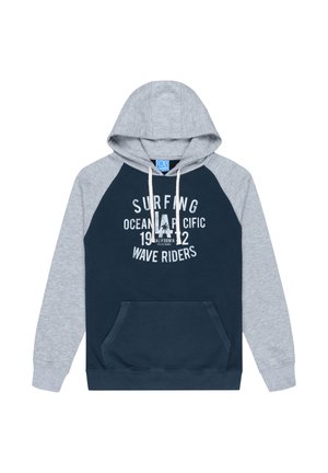 Ocean Pacific, Hoodie - marl grey navy ecru
