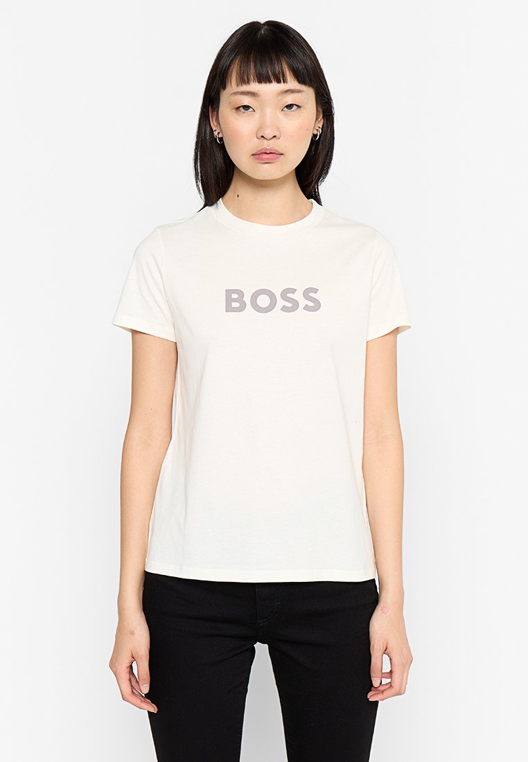 Boss T-shirt print wit Boss T-shirt print wit