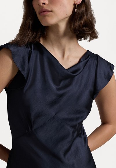 Polo Ralph Lauren DOUBLE-FACE SATIN COWLNECK GOWN - Oblečenie na špeciálnu príležitosť - graphic navy