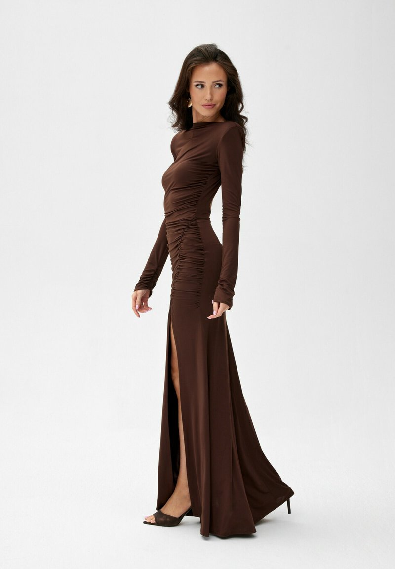 princess polly baby blue dress Adorn Me Brown Diamante Cami Maxi Dress main image 0