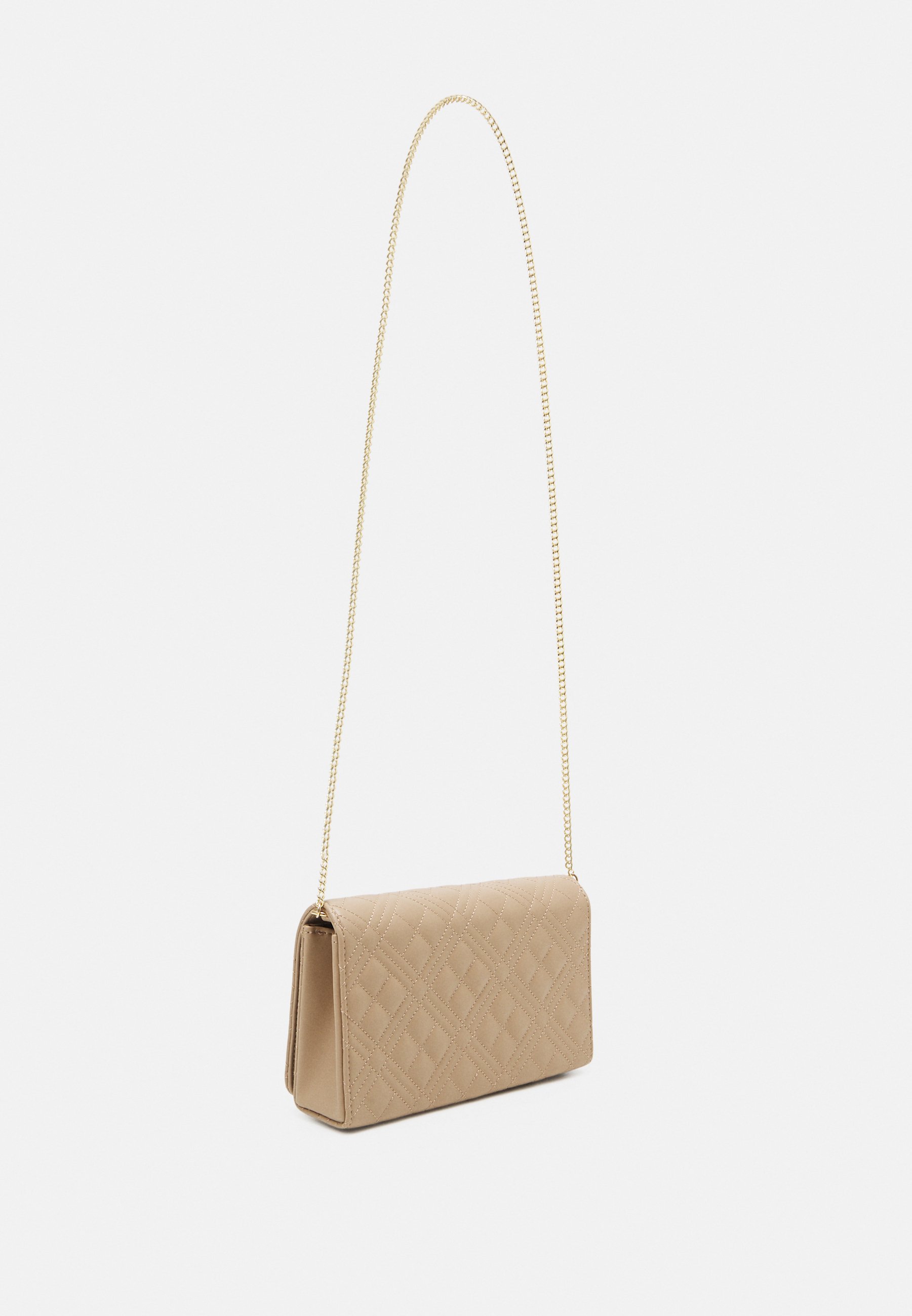 Love Moschino QUILTED CHAIN LOGO CROSSBODY - Borsa a tracolla -  naturale/nude/color carne - Zalando.it