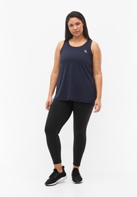 Active by Zizzi EINFARBIGES  MIT RUNDHALSAUSSCHNITT - Top - night sky