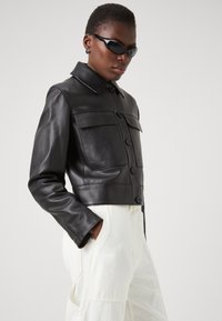 BOSS SADENIA - Giacca di pelle - black