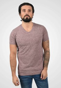 Solid SDALARUS - T-shirts print - wine red melange