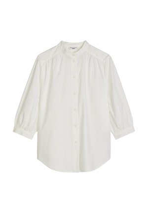 Marc O'Polo DENIM, MARC O'POLO DENIM BLUSE MIT RAFFUNGEN RELAXED AUS PAPERTOUCH-POPELINE   - Overhemdblouse - silky white