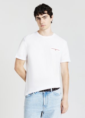 Calliope CON TASCHINO - T-shirt basic - bianco ottico